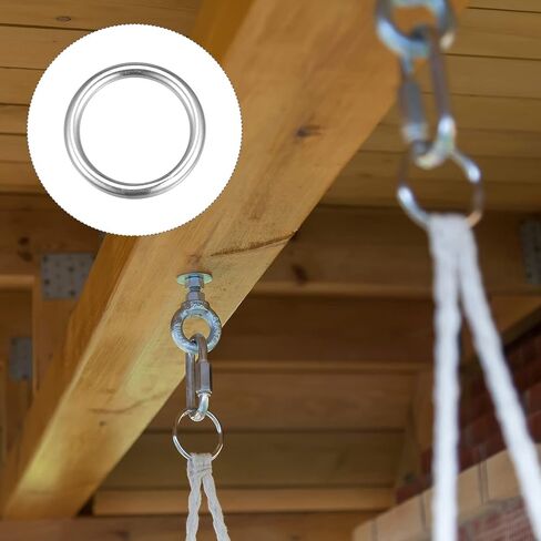 316 Stainless Steel O Rings (35x6mm) 1pcs, Welded Round Ring - for Ropes, Hanging Objects in Saudi Arabia