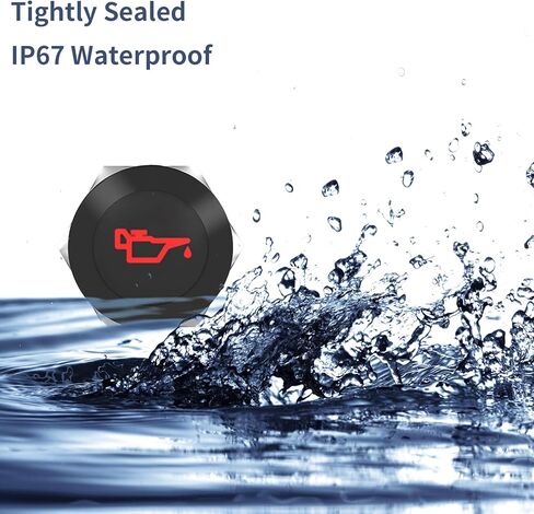 ضوء مؤشر LED 12 فولت، 7 قطع أضواء مؤشر داش صغيرة 1/2 بوصة (12 مم) لوحة 12 فولت 24 فولت أضواء مؤشر لوحة LED مقاومة للماء مع أسلاك نحاسية 300 مم صمولة معدنية لشاحنة السيارات in Kuwait