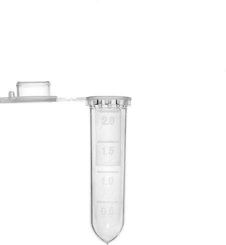 MUHWA 2ml Microcentrifuge Tubes, 500pcs Graduated Micro Test Tubes with Snap Cap, Rounded Microtube Sample Vial for Laboratory(Clear Red) in Saudi Arabia