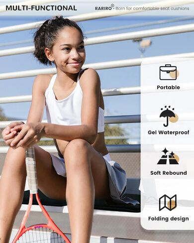 Travel Gel Seat Cushion for Airplane Seats, Foldable Waterproof Portable Seat Pad for Stadium Seat, Bleacher Seats, Kayaking, Flights, Camping, Egg Gel Pads, Ergonomic Seat Cushion[20.5*12in] in Saudi Arabia