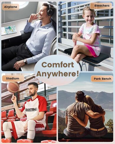 Travel Gel Seat Cushion for Airplane Seats, Foldable Waterproof Portable Seat Pad for Stadium Seat, Bleacher Seats, Kayaking, Flights, Camping, Egg Gel Pads, Ergonomic Seat Cushion[20.5*12in] in Saudi Arabia