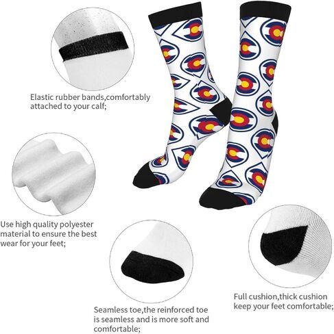 Funny Sock South Carolina Flag Crazy Adult Crew Casual Dress Socks For Women in Saudi Arabia