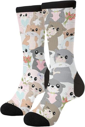 Funny Sock South Carolina Flag Crazy Adult Crew Casual Dress Socks For Women in Saudi Arabia