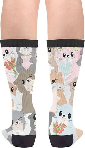 Funny Sock South Carolina Flag Crazy Adult Crew Casual Dress Socks For Women in Saudi Arabia
