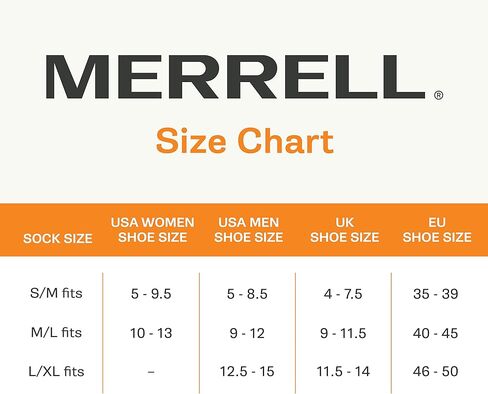جوارب Merrell للجنسين للبالغين من الصوف خفيفة الوزن للمشي لمسافات طويلة - عبوة من 3 أزواج للجنسين - شريط دعم للقوس in Kuwait