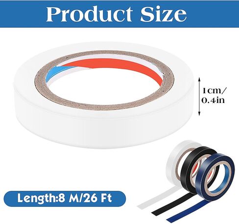 3pcs Grip Tape for Handles,Tennis Grips Overgrip,Anti Slip Pickleball Grip Tape,Tennis Wrap Grip Tape for Badminton,Black Blue White in Saudi Arabia