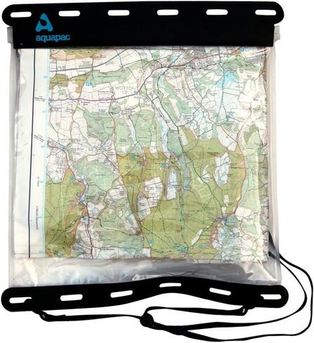 Aquapac Kaituna Waterproof Map Holder - Waterproof Cover for Reading Map while Outdoors or Hiking - Clear Plastic Case for Kayaking- Large Waterproof Bag for Camping Accessories in Saudi Arabia