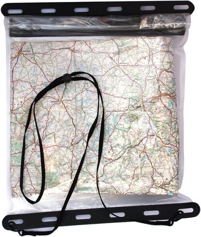 Aquapac Kaituna Waterproof Map Holder - Waterproof Cover for Reading Map while Outdoors or Hiking - Clear Plastic Case for Kayaking- Large Waterproof Bag for Camping Accessories in Saudi Arabia