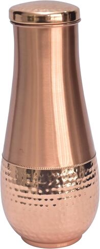 BA Tolip Handcrafted Copper Jars - Capacity ≈50 OZ - Handcrafted Ayurvedic Vessels - Refreshing Hydrated feature- 100% Pure Copper - Bedroom Jars (Cherry) in Saudi Arabia