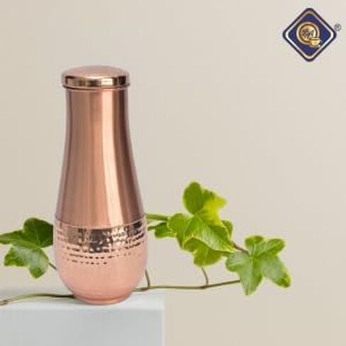 BA Tolip Handcrafted Copper Jars - Capacity ≈50 OZ - Handcrafted Ayurvedic Vessels - Refreshing Hydrated feature- 100% Pure Copper - Bedroom Jars (Cherry) in Saudi Arabia