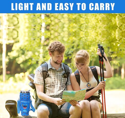 Water Bottle Carrier Holder Sling Bag Sleeve 40 oz Insulated Crossbody Water Bottle Case Cover Pouch with Strap and Pockets for Men/Women Boys Girls Travelling Hiking Camping School, Blue in Saudi Arabia