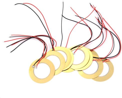 10PCS 15MM/20MM Piezo Elements Sounder Sensor Trigger Drum Disc 6.5KHZ + wire copper (15MM) in Saudi Arabia
