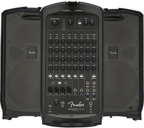 Fender Passport Conference Series 2 Portable 175W Powered PA System Bundle with Fender Compact Speaker Stands, with Bag, P-52S Microphone Kit and Professional Series Cable 15' in Saudi Arabia