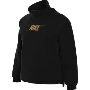 Nike Sportswear Club Fleece Girls Long-Sleeve Funnel-Neck Top (US, Alpha, X-Small, Regular, Black)