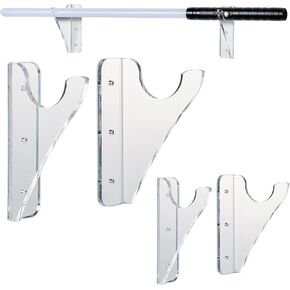 Acrylic Lightsaber Wall Mount Holder 2 Sets,Transparent Weapon Display Stand for Lightsabers and Samurai Katana Swords for Home Décor and Showcase