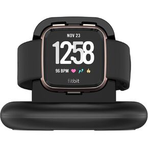 Vancle Charger for Fitbit Versa 1/Versa Lite/Versa SE, Anti-Slip Charging Stand Dock with 4.1Ft USB Cable Cord for Versa, Versa Lite Smart Watch (Not for Versa 2)