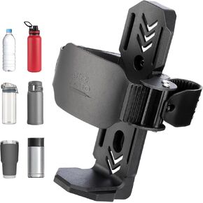 KEMIMOTO Bike Cup Holder, Up to 40 OZ Capacity Water Bottle Holder for Bicycle, Sturdy Screw Mount Drink Holder, Universal Fit for Bottles, Containers, Beverages, Cans, Speaker