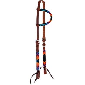 CIRCLE Y Infinity Wrap Beaded One Ear Headstall - Horse Size