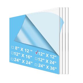 1 Pack Cast Acrylic Sheets 12 * 12 inch 1/4" Thick (6mm) Clear Transparent Acrylic Plexiglass Board for Sign, DIY Project, Wedding, Craft, Picture Frame, Engraving