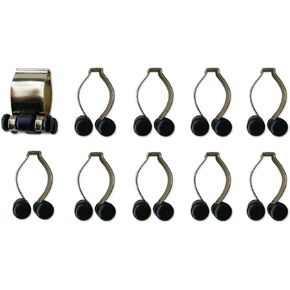 Iszy Billiards Pool Cue Billiard Stick Rack Clip with Brass Finish (10-Count)