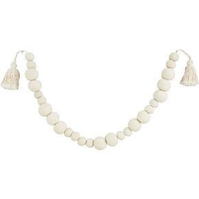 Mud Pie, White, Pom Tassel Garland, 60"