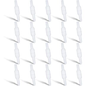 20pcs Oxygen Tubing Connector, Tubing Swivel Connector for Oxygen Tubing 360-Degree Rotation Oxygen Cannula Hose Connectors Avoid Tangling of Tubes