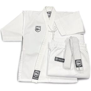 – Classic fit Karate uniform GI for kids & Adults with white belt (Martial Arts)