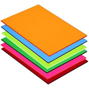 MECCANIXITY 6 Pcs PMMA Acrylic Sheets Colored Transparent 7 x 5Inch 6 Colors Acrylic Sheets for DIY Projects, Art, Crafting, Laser Cutting & Engraving