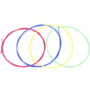 Ukulele Strings Set, 4 Pcs/Set Colorful Nylon Strings Replacement Part Accessory for Ukulele