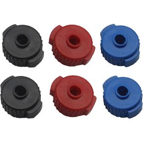 6 Pcs Quick Release Cymbal Nuts Placstic Cymbal Mates for Percussion Drum Kit Jazz Drum Parts Accessories(2Red + 2Blue + 2Black)