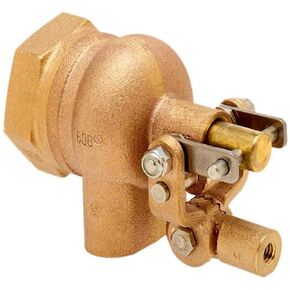 R605T-2-5 High Turbo Series Bob Red Brass Float Valve Assembly with Stem and Float, 2" NPT Female Inlet x Free Flow Outlet, 115 psi Pressure