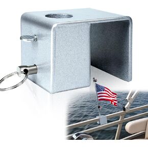 حامل عمود علم القارب العائم لعمود العلم 3/4 بوصة وقضبان مربعة 1 1/4 بوصة فقط، حامل قضيب مربع للقارب العائم شديد التحمل، ملحقات القوارب العائمة in Kuwait