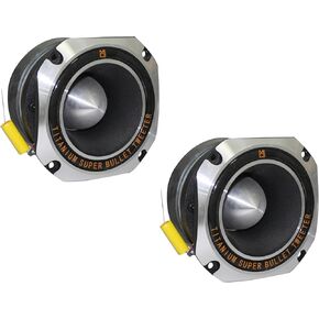 Mr. Dj 2 HDT1000S 4-Inch 500W Titanium Bullet High Compression Tweeter (Chrome)