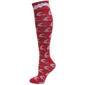 NCAA Washington State Cougars Unisex Washington State Cougars Dress SocksWashington State Cougars Dress Socks, Red, One Size