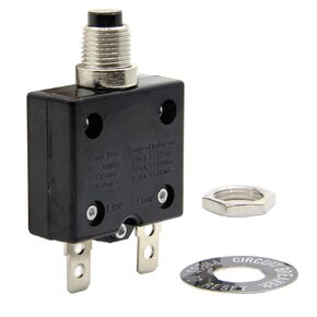ZOOKOTO 125-250V AC 50V DC Push Button L1 Series Manual Reset Thermal Circuit Breaker 5A