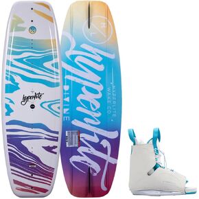 Hyperlite Divine Womens Wakeboard 128 W/Allure Bindings White/Multi 128cm/(One Size)