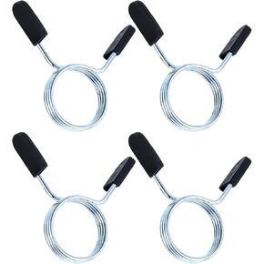 uxcell Barbell Spring Clip, 2 Inch Weight Bar Clips Olympic Barbell Clamps Spring Lock Collars Fitness Equipment for Strength Training, Working Out, 4 Sets