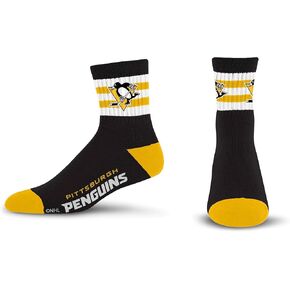 For Bare Feet Men's 5 Stripe Logo Quarter Sock