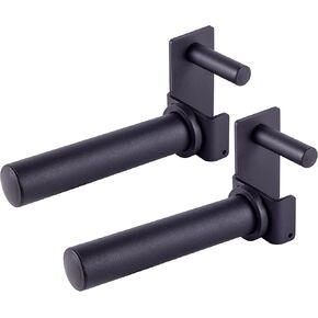 AmStaff Olympic Weight Plate Holder for Power & Squat Racks – Available 2x2 – 2.5x2.5 – 3x3 Inch Tube Sizes with 1" Hole – Weight Plates Horn Storage Attachment for Power Squat Rack – (Pair)