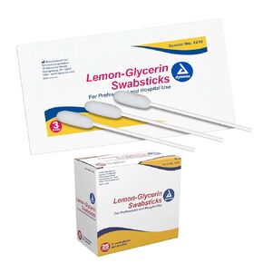 Dynarex Swabsticks, Lemon/Glycerin, 3's, 25 Count (Pack of 2)