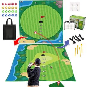 MHM's Ultimate Indoor Golf Chipping Game Mat - Premium Practice Mat - Ideal Golf Simulator for Home Use