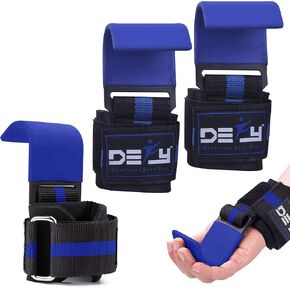 DEFY Challenge Your Fear Weight Lifting Hooks Heavy Duty Lifting Wrist Straps for Pull-ups Thick Padded Neoprene, Double Stitching, Non-Slip Resistant Coating in Kuwait