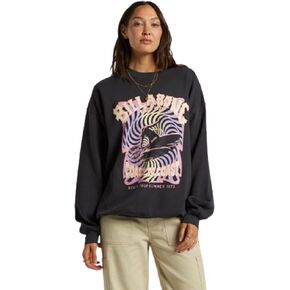 Billabong Womens Ride in Crew Neck Sweatshirt, Black Sands 4