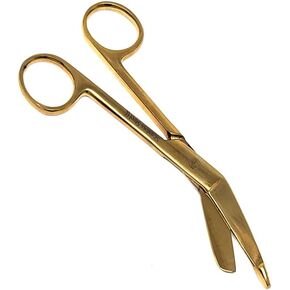 Lister Bandage Scissors 5.5" Surgical Instruments Made of Premium Grade Stainless Steel Ideal for EMTs, Medical Students, Paramedics, Doctors, Veterinarians, Nurses, Comes with Paws Pattern, White