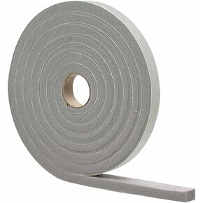 M-D Building Products 2733 M-D 0 High Density Closed Cell Self-Adhesive Foam Tape, 17 Ft L X 3/8 in W 3/16 in T, PVC, 1 Pack, White