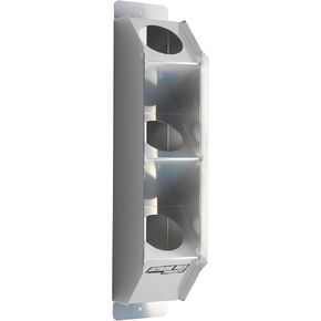 Extreme Max 5001.6257 Wall-Mount Vertical Angled Aluminum Aerosol Storage Rack - 3-Can Capacity