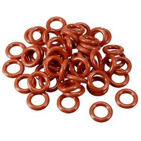uxcell Silicone O-Ring, 8mm Outside Diameter, 3.2mm Inner Diameter, 2.4mm Width, VMQ Seal Rings Sealing Gasket Red, 50PCS