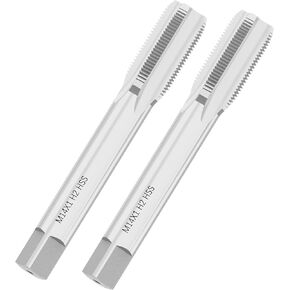 2 PCS Metric Machine Tap M14 x 1, HSS 6542 Screw Tap H2, 4 Straight Flutes Thread Hole Repair Tools, Screw Milling Threading Machinist Repair(M14 x 1mm)