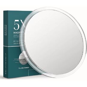 Magnifying Mirror with 3 Suction Cups 9 Inch (10X Magnification)