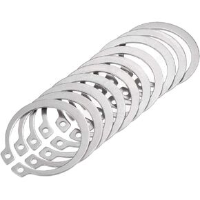 uxcell 46mm External Circlips C-Clip Retaining Shaft Snap Rings 304 Stainless Steel 10pcs